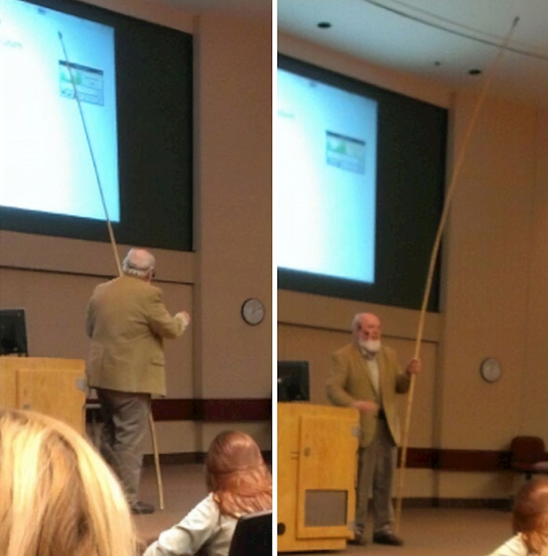 Ovaj profesor pronašao je bolji alat od laserskog pokazivača.