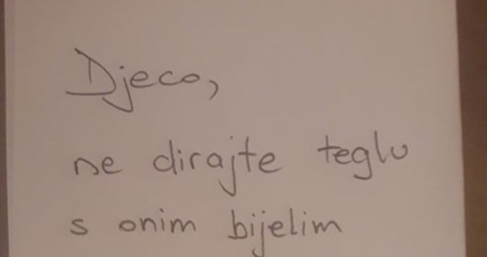 Mama je djeci napisala da ne diraju teglu, na smiješan način im je objasnila na što misli