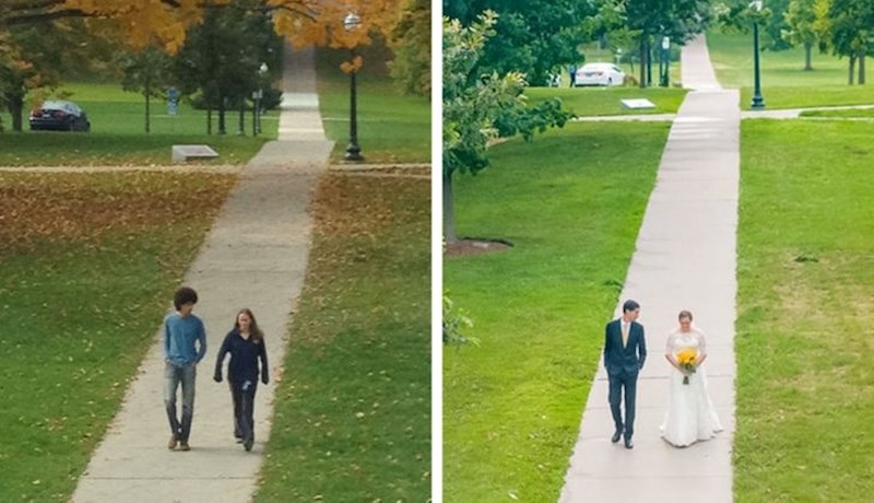 “Naša prva fotografija i 6 godina kasnije.”