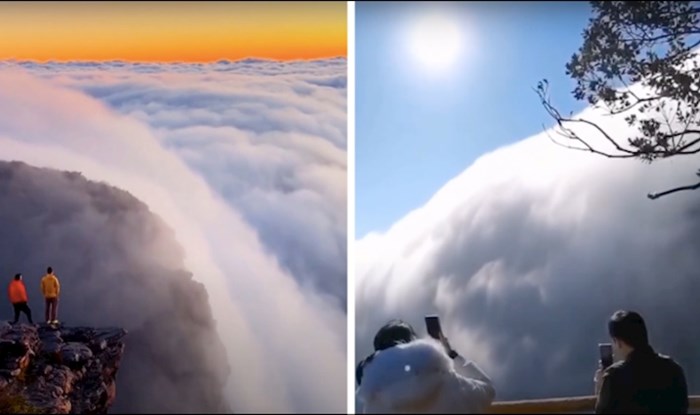 VIDEO Fascinantan fenomen - oblaci koji se slijevaju poput vodopada