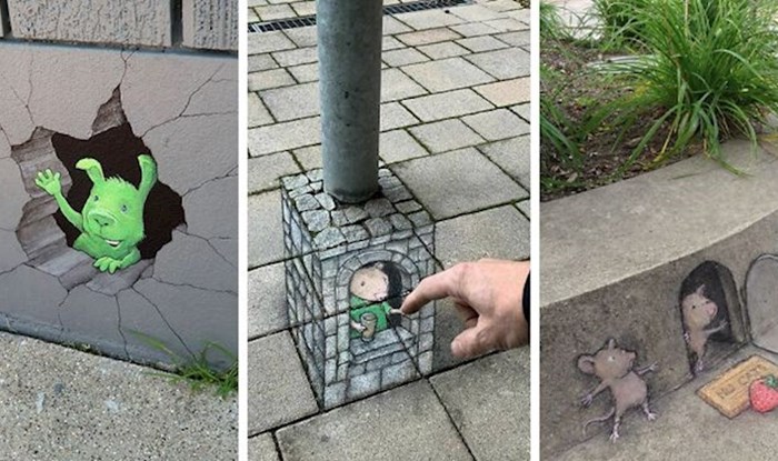 Ovaj umjetnik crta različite neobične likove na ulicama koristeći samo kredu