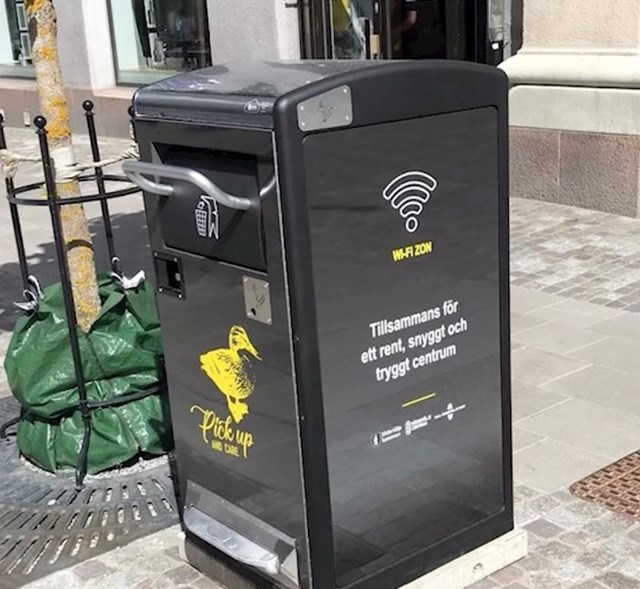 U Švedskoj kante za smeće imaju besplatan wifi, kako bi inspirirale ljude da paze gdje odlažu otpad.