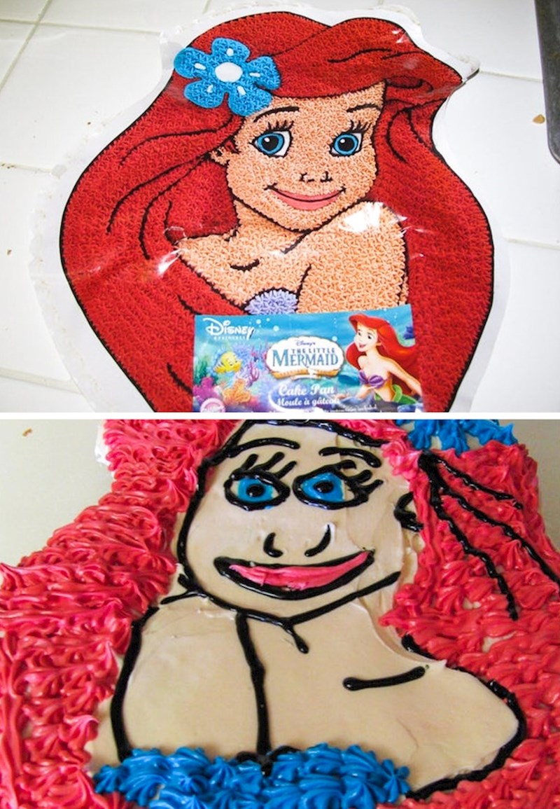 Njena kćer ove godine htjela je tortu na malu sirenu.