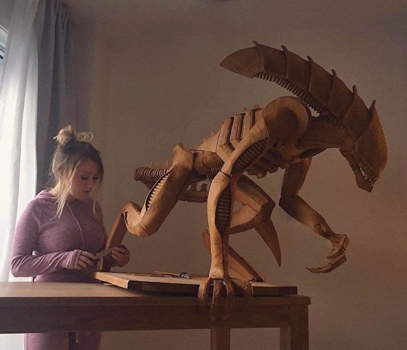 Evo nevjerojatne skulpture od medenjaka Xenomorph koju je napravila prošle godine.