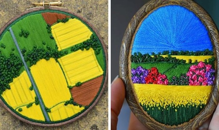 Ova umjetnica za svoje prekrasne pejzaže ne koristi boju već iglu i konac
