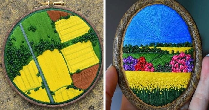Ova umjetnica za svoje prekrasne pejzaže ne koristi boju već iglu i konac