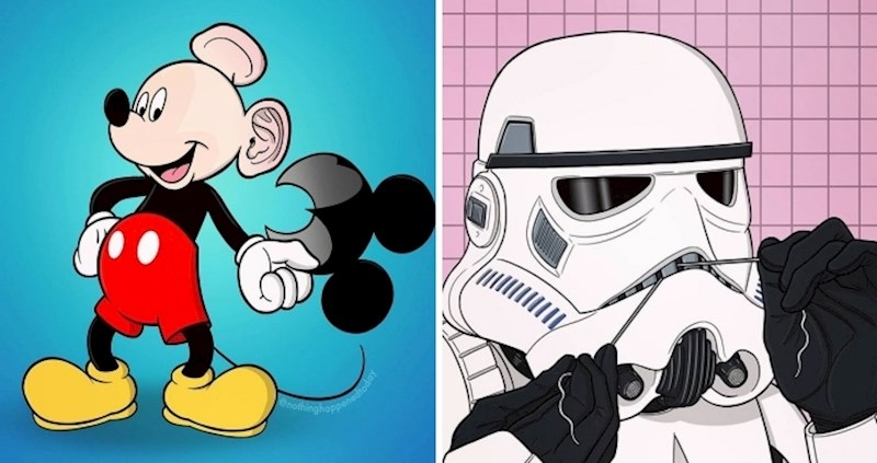 Ovaj umjetnik uništava naša djetinjstva otkrivajući tajne živote voljenih nam likova