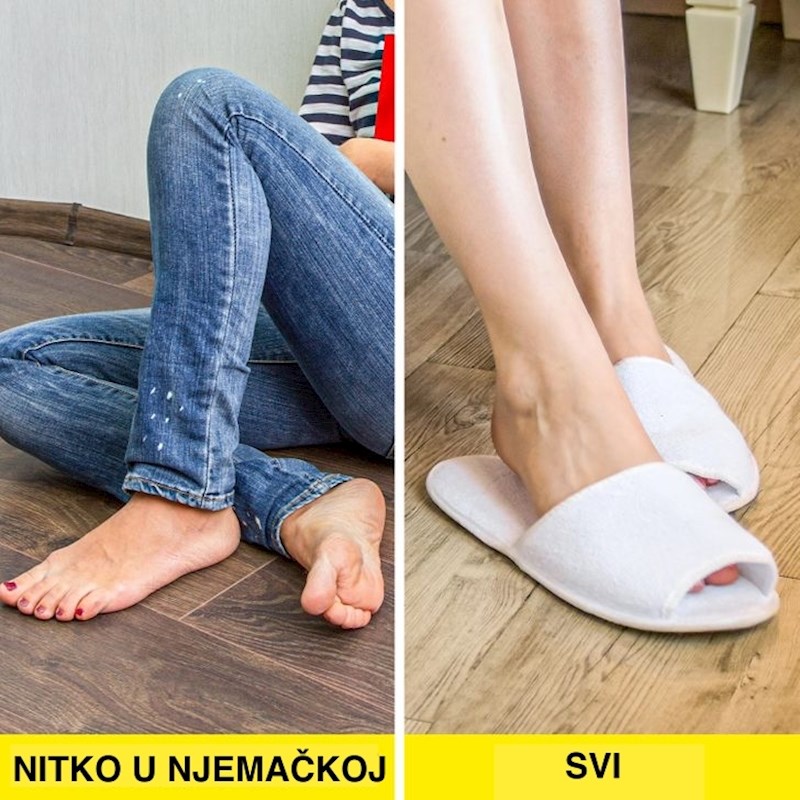 Kod kuće nije uobičajeno hodati bos.