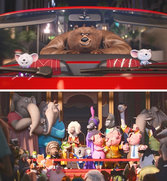 #14 U filmun Sing (2016.) Miša Mikea na kraju pojede medvjed koji ga je progonio tijekom cijelog filma.