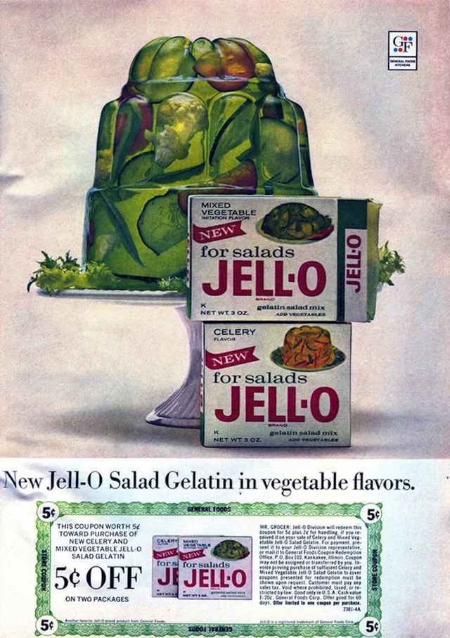 Želatina se koristila za salate.