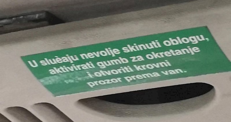 U slučaju opasnosti ovakve instrukcije mogle bi vas potpuno zbuniti