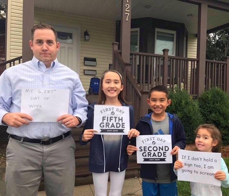"Naš tata uvijek je na pozitivnoj strani na početku školske godine."