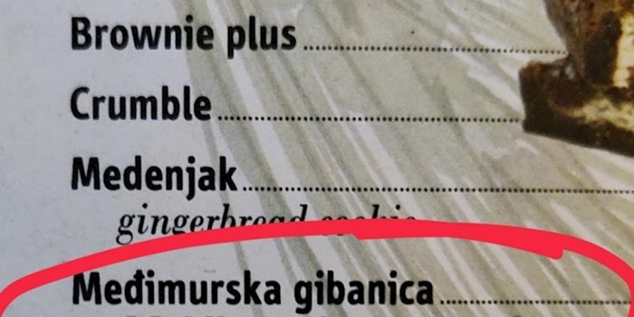Morate vidjeti kako su na jelovniku preveli ovo tradicionalno hrvatsko jelo. Ovo je urnebesno!