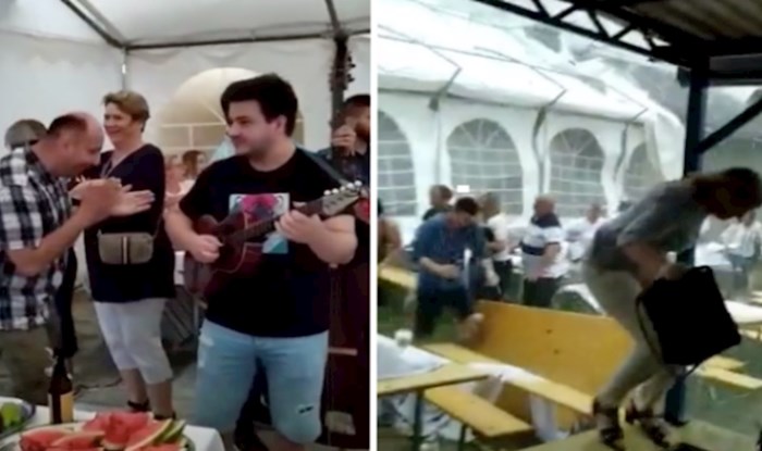 Olujno nevrijeme u sekundi je uništilo proslavu koja se održavala u šatoru