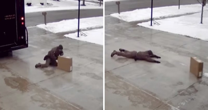 Ovaj dostavljač danas stvarno nema sreće, led ga je dokrajčio