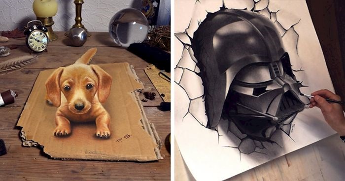 Profesionalni njemački umjetnik stvara nevjerojatne 3D crteže na različitim ravnim površinama