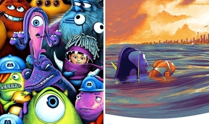 Umjetnici su ponovno zamislili Pixarove filmske plakate i uistinu su uhvatili duh filmova