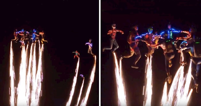VIDEO Pogledajte nevjerojatan performans 14 prijatelja padobranaca