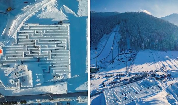 Ovaj snježni labirint u Poljskoj izgleda kao da je iz bajke, a veći je od 10 teniskih terena