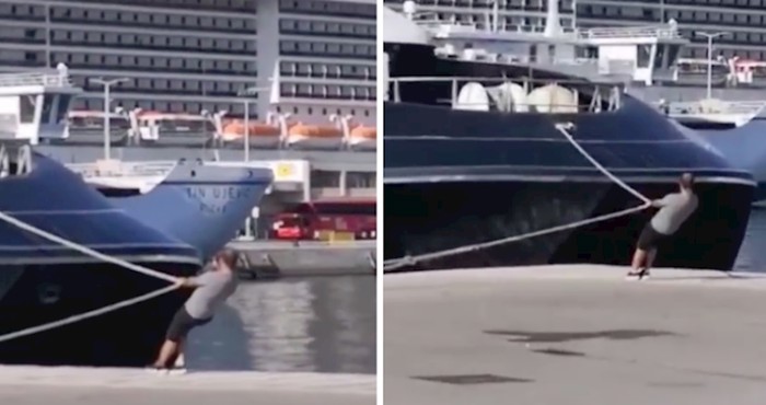VIDEO Netko je na splitskoj rivi primijetio tipa s vrlo čudnim namjerama