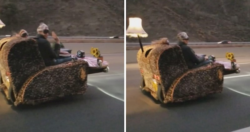 Vožnja na motoriziranom kauču? Edd China izumio je najbrži komad namještaja na svijetu