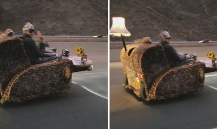 Vožnja na motoriziranom kauču? Edd China izumio je najbrži komad namještaja na svijetu