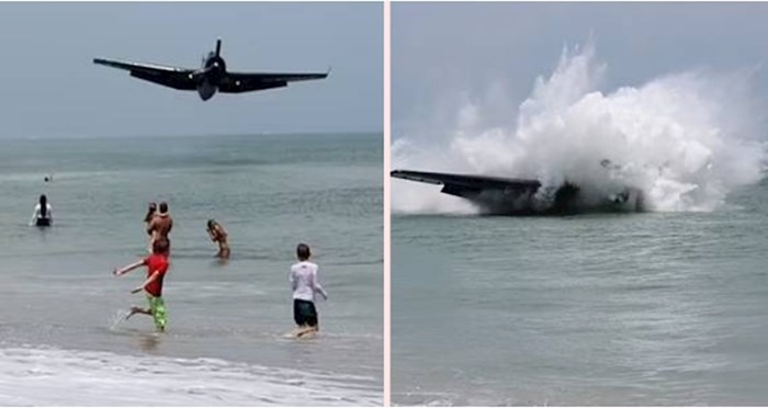 Video koji je šokirao milijune: Trudnica je pozirala na plaži, a iza nje odjednom se srušio avion