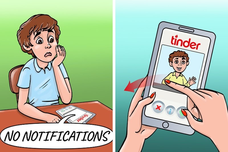 7. Pronalaženje partnera na Tinderu uvijek je zahtjevno.