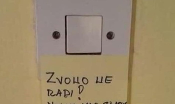 Pokvarilo im se zvono pa su ostavili genijalne upute koje su sve nasmijale