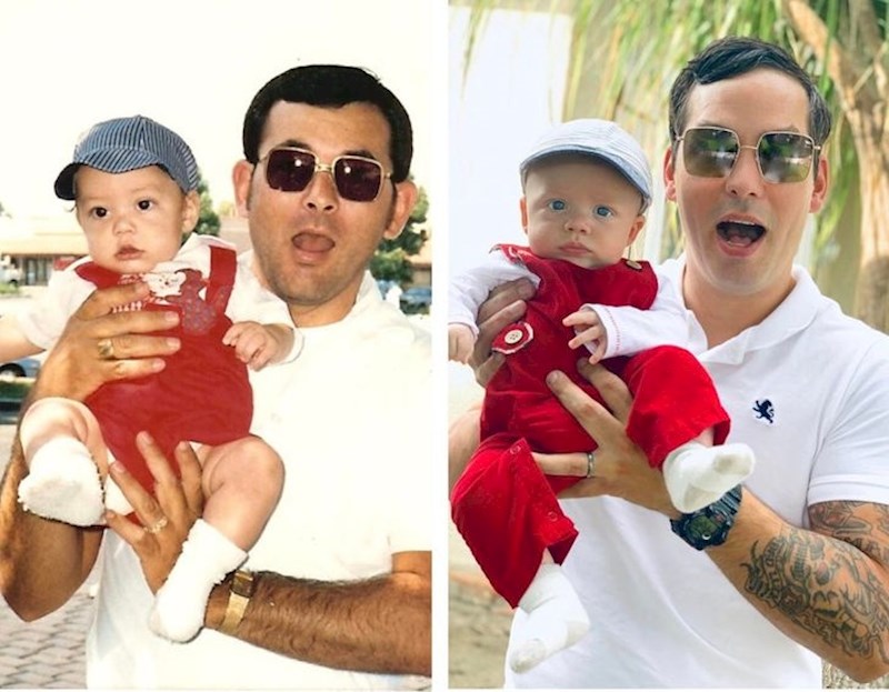 “Moj otac i ja prije 30 godina, a zatim danas, moj sin i ja! ”