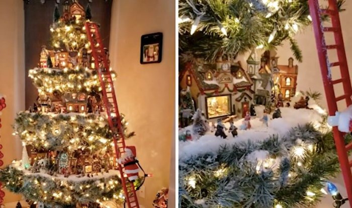 VIDEO Pogledajte prekrasno božićno drvce s malenim selom u unutrašnjosti