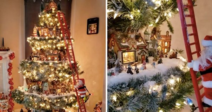 VIDEO Pogledajte prekrasno božićno drvce s malenim selom u unutrašnjosti