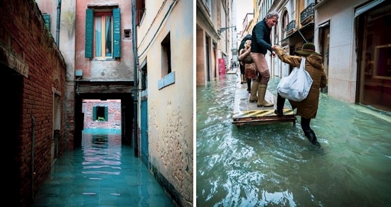 Ova fotografkinja provela je dan u poplavljenoj Veneciji kako bi zabilježila probleme s kojima se stanovnici susreću