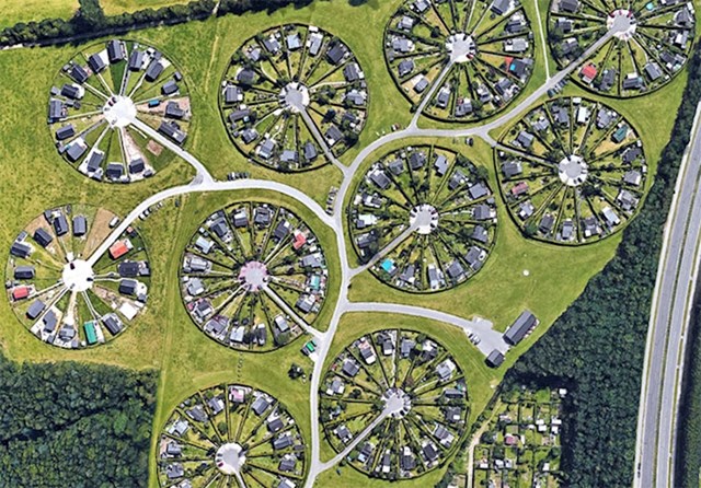 Ovako grad krugova izgleda u Google Earth programu.
