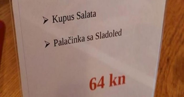 Netko je primijetio jelovnik prepun gramatičkih pogrešaka; kako se ovo dogodi?