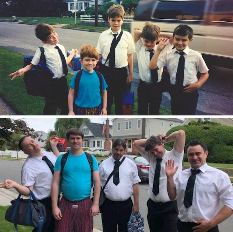 15. "Za 60-ti rođendan moje mame, moja braća, moj rođak, i ja rekreirali smo fotografiju mog prvog dana vrtića."