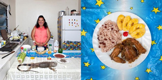 Maria Luz Fedric, Kajmanski otoci. Iguana s rižom i grahom.