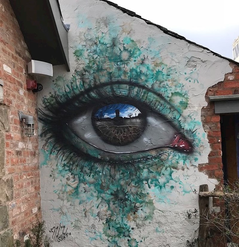 “Ulična umjetnost u Lancashireu u Engleskoj.”