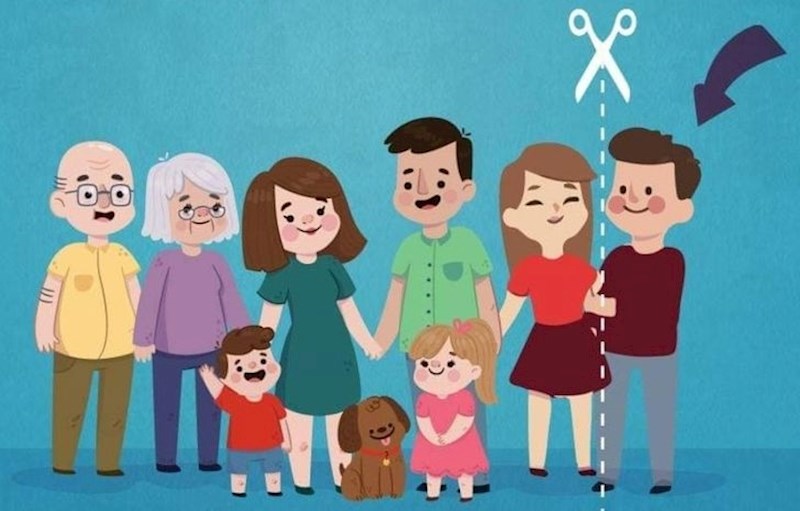 Postavite svog dečka na rub okvira tako da ga možete lako ukloniti sa fotografije, ako je potrebno.