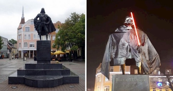 U Poljskoj postoji kip koji kada snijeg padne izgleda kao Darth Vader