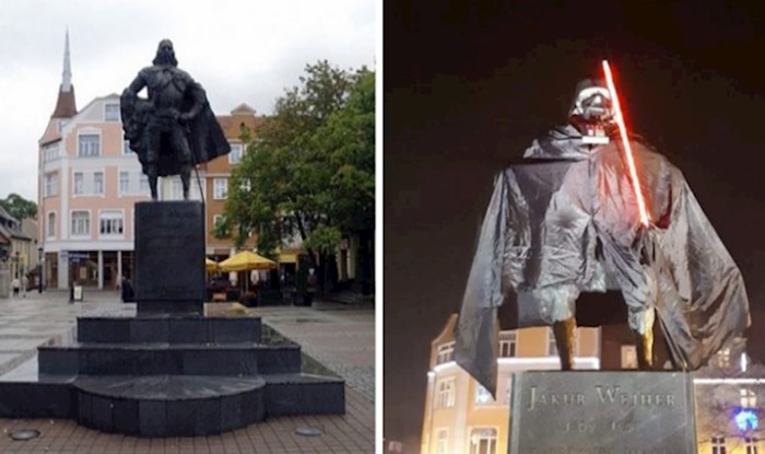 U Poljskoj postoji kip koji kada snijeg padne izgleda kao Darth Vader