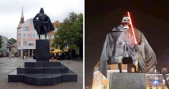 U Poljskoj postoji kip koji kada snijeg padne izgleda kao Darth Vader