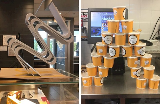 “Ovdje bivši zaposlenik McDonald'sa. Na poslu sam gradio ovakve stvari i svi su to voljeli. “
