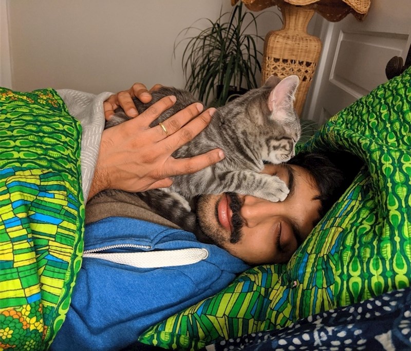 5. Mačići vam pomažu da bolje spavate.