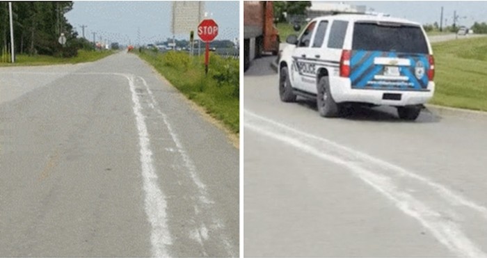 Na cesti je primjetio neobičan trag, nije mogao vjerovati što ga je stvorilo