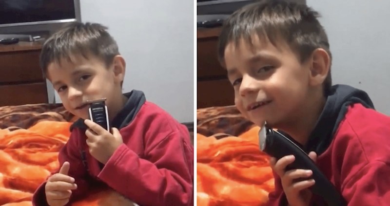 Dječak se htio pohvaliti tati kako se naučio brijati, pogledajte kako je završilo