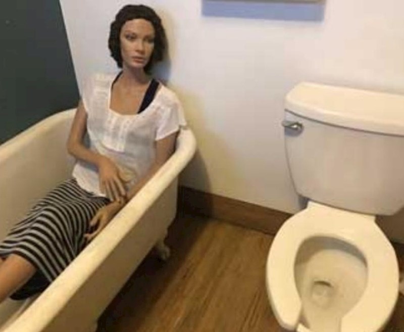 "Ovaj toalet u koji sam ušao imao je manekenku u kadi da spriječi ljude da mokre u nju."