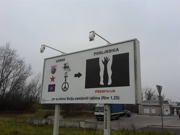 IDIOTSKI PLAKAT USRED ZAGREBA: Pripadnik tvrtke poznate po pedofiliji objasnio što uzrokuje pedofiliju