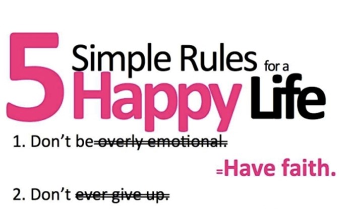 Pet pravila za sretan život :) 