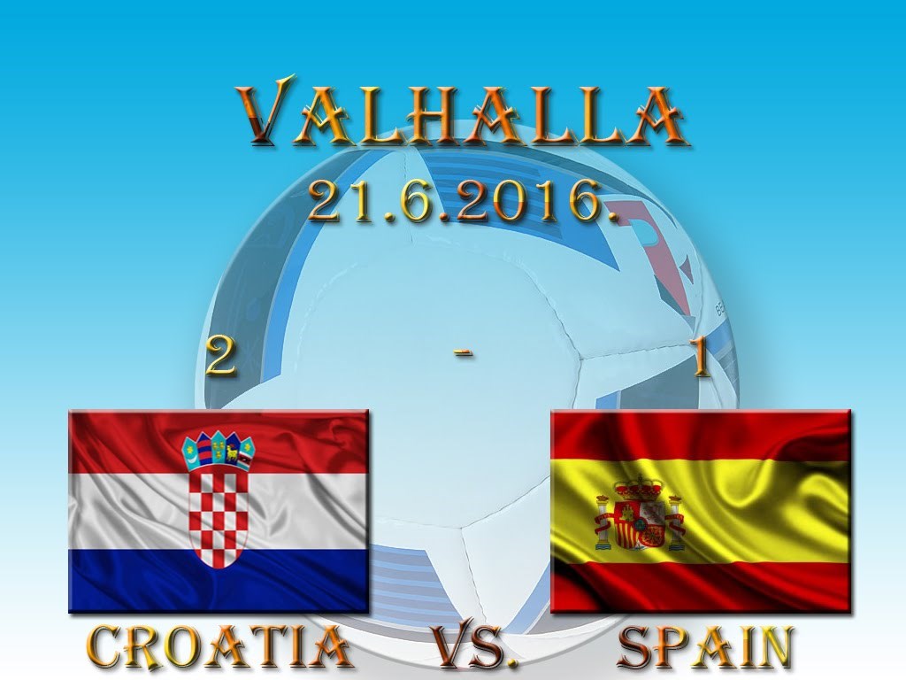 Watching the game (Croatia Vs. Spain)